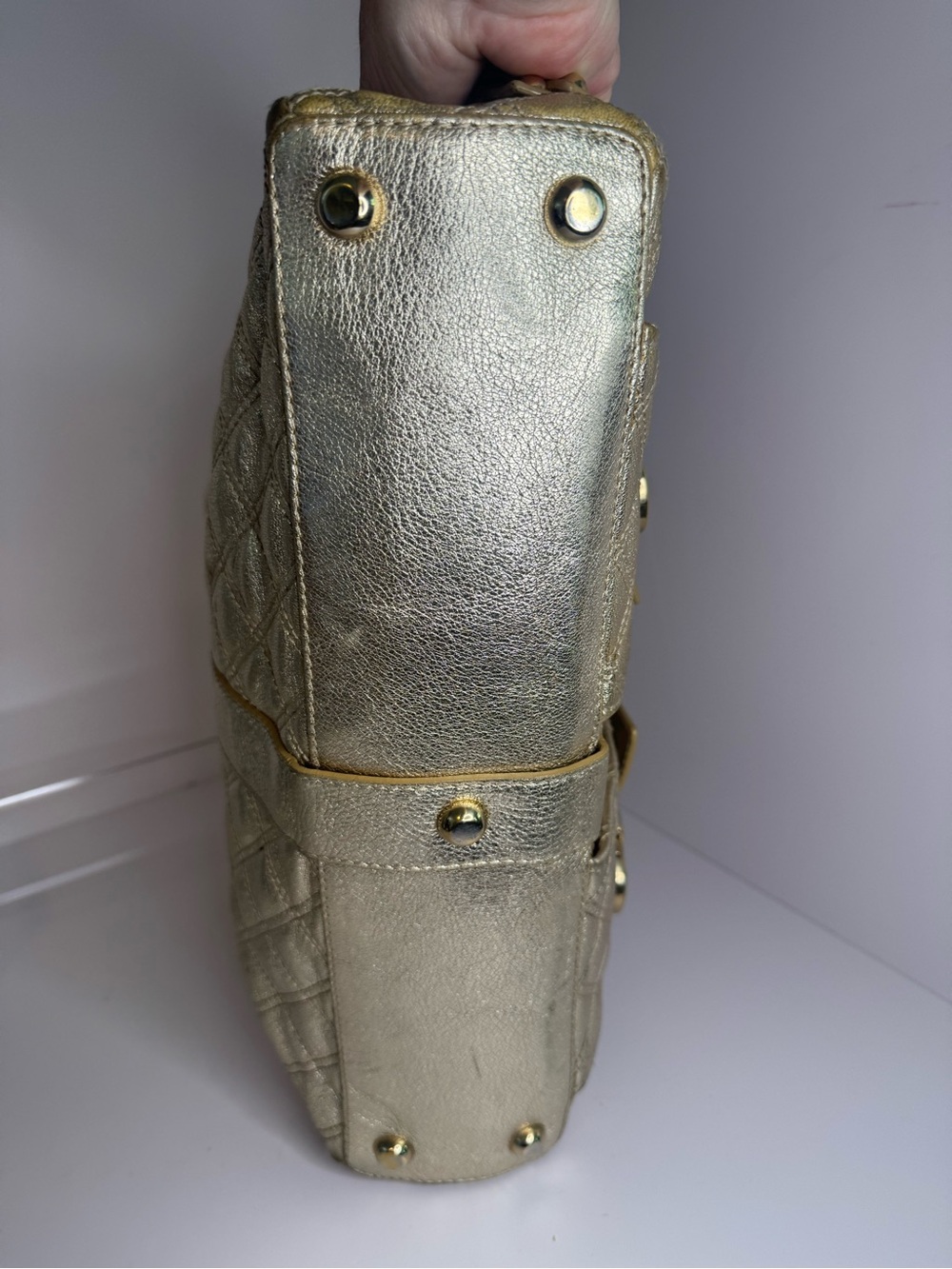 #359 Marc Jacobs Venetia Made in Italy Quilted Leather Satchel - Picture 11 of 16